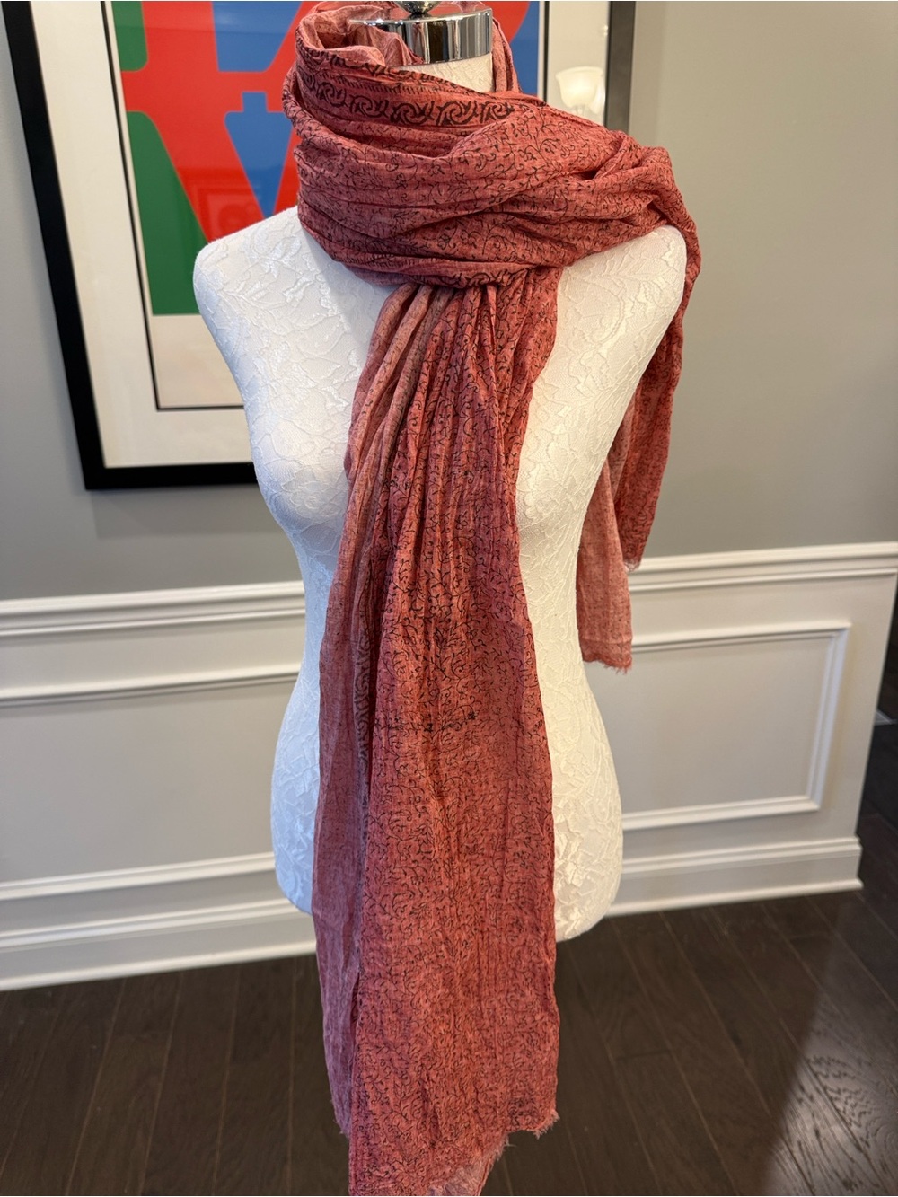 Signals Rust-Pink Cotton Sarong Cover-Up - Picture 4 of 9